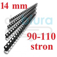 Spirale do bindowania plastikowe Opus 100 sztuk 14 mm czarne 90-110 arkuszy