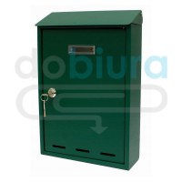 Skrzynka pocztowa zielona z wrzutnikiem Metalplus