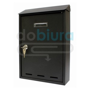 Skrzynka na listy pocztowa czarna duża Verotech