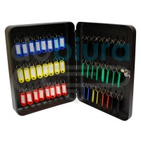 Szafka wisząca na 48 kluczy czarna z zawieszkami Metalplus