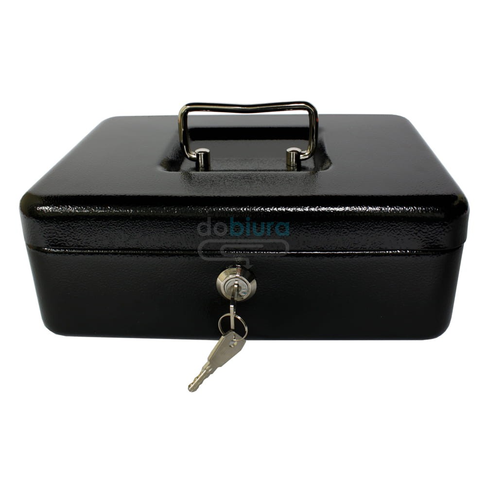 Kasetka na pieniądze z wkładką na bilon czarna Metalplus