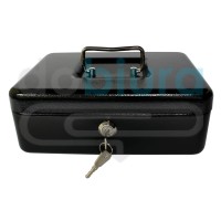 Kasetka na pieniądze z wkładką na bilon czarna Metalplus