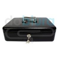 Duża kasetka na pieniądze czarna z Metalplus