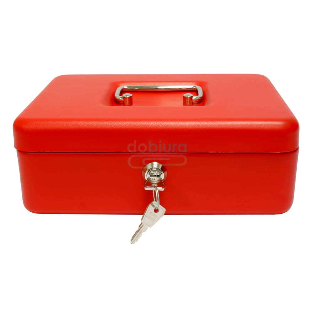 Kasetka na pieniądze czerwona Metalplus