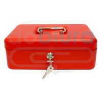 Kasetka na pieniądze czerwona Metalplus