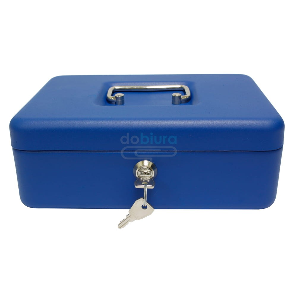 Kasetka na pieniądze niebieska Metalplus