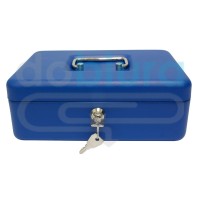 Kasetka na pieniądze niebieska Metalplus