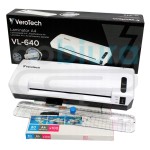 Laminator A4 z trymerem i zestawem folii A4 VL-640 Verotech