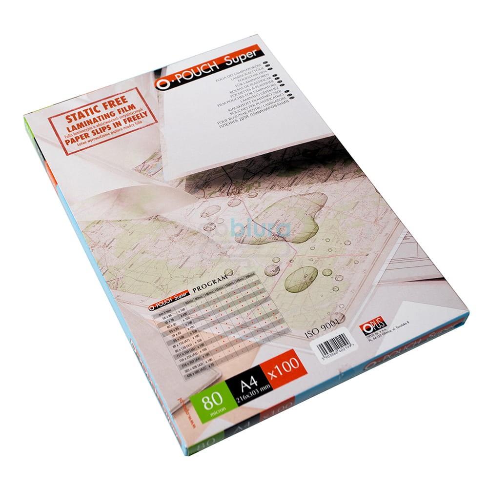 Opus Folia do laminowania A4 100 sztuk A4 80 mikronów