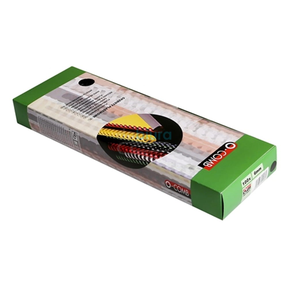 Spirala do bindowania plastikowa Opus 100 sztuk 6 mm czarna