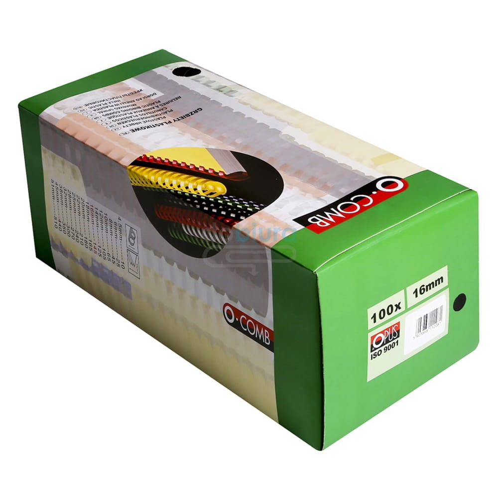 Spirale do bindowania plastikowe Opus 100 sztuk 16 mm czarne