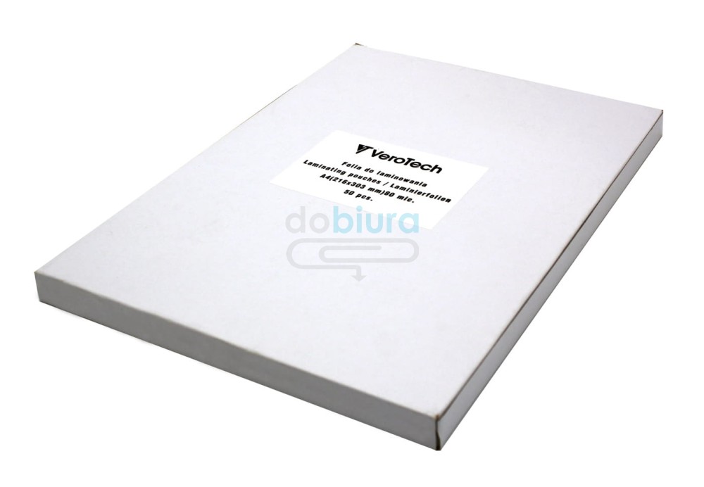 Zestaw folii do laminowania 50 arkuszy 80 mic