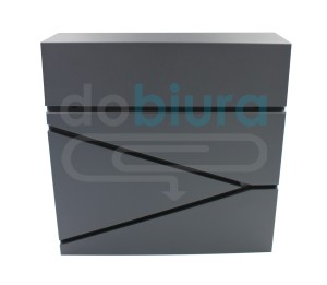 Duża skrzynka na listy z gazetnikiem pocztowa Verotech 3320G/1_BLACK