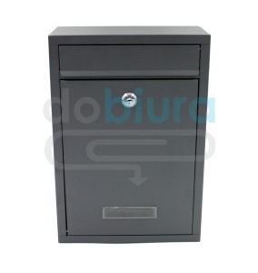 Skrzynka pocztowa na listy wrzutnia 3140/1_BLACK1 szara