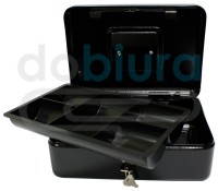 Kasetka na pieniądze czarna  wkładka na bilon monety Metalplus