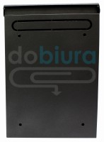 Skrzynka na listy pocztowa czarna duża widok z tyłu Metalplus