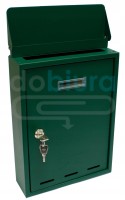 Skrzynka pocztowa na listy zielona z wrzutnikiem zamykana Metalplus